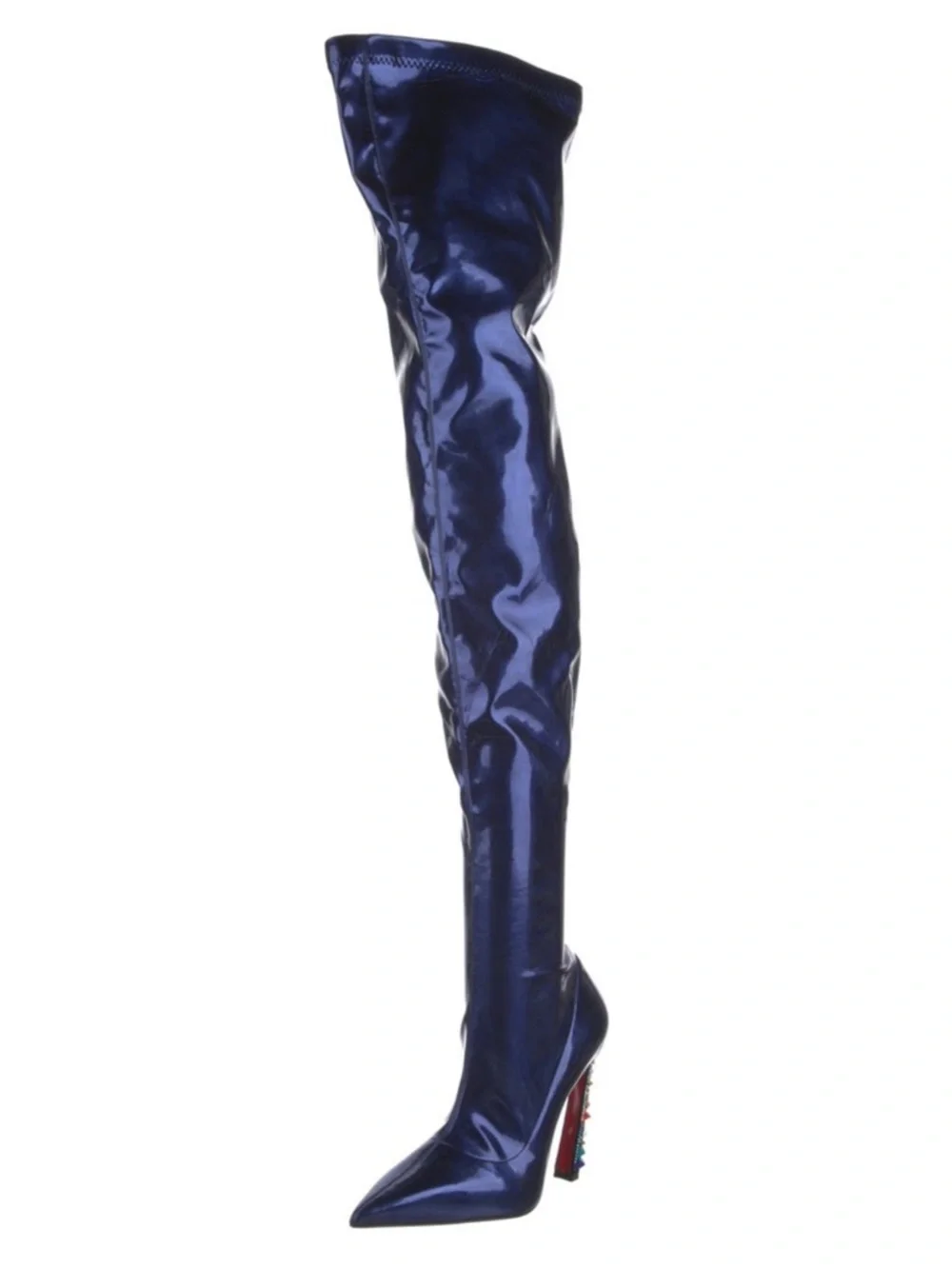 Christian Louboutin Cosmic Alta Boots 100 Over-the-Knee Strass RETAIL 3995